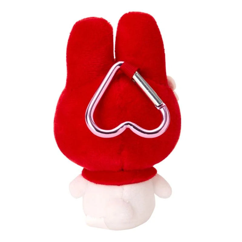 Red My Melody Heart Carabiner Plush Mascot