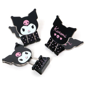 Kuromi Binder Clips Set