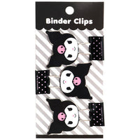 Kuromi Binder Clips Set
