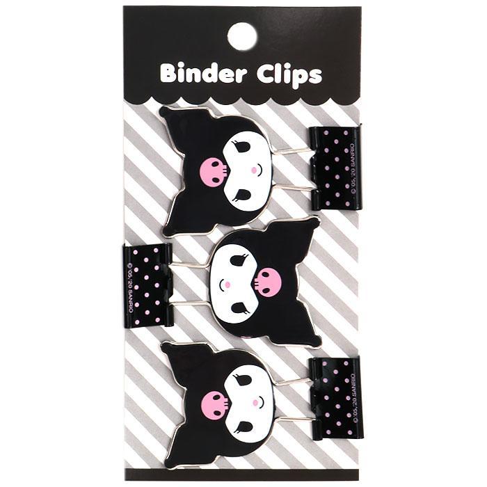 Kuromi Binder Clips Set