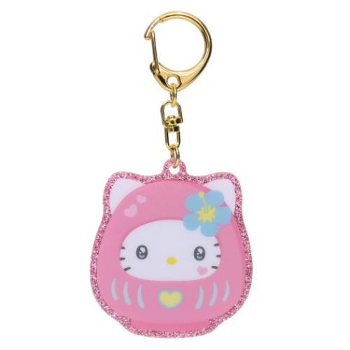 Hello Kitty Daruma Sparkling Acrylic Keychain