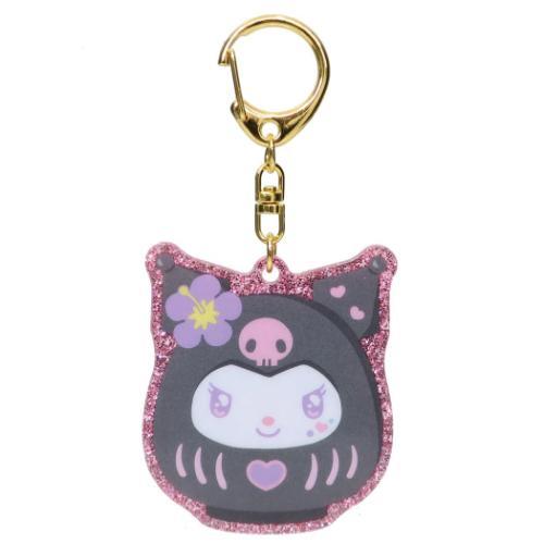 Kuromi Daruma Sparkling Acrylic Keychain