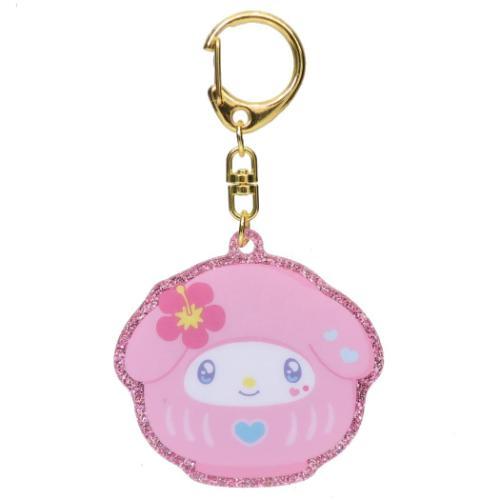 My Melody Daruma Sparkling Acrylic Keychain