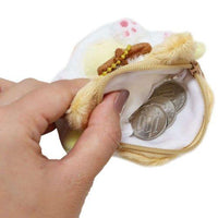 PomPomPurin Happy Cat Coin Pouch Plush Keychain
