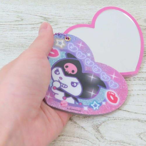 Sanrio Characters Heart Pounding Sparkly Slide Mirror