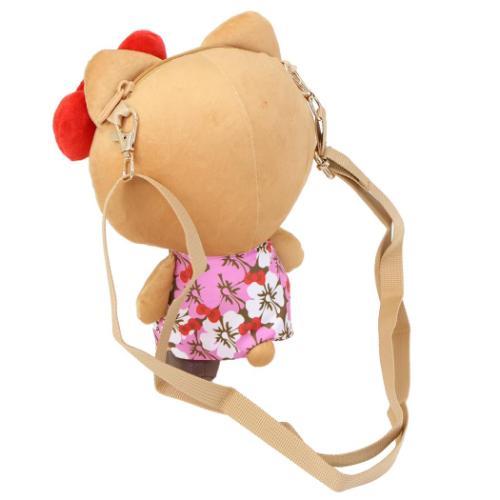 Hello Kitty Retro Kogal Plush Shoulder Bag [Hibiscus]
