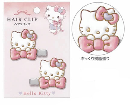 Hello Kitty Ribbon Hair Clips