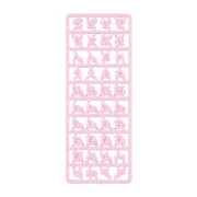 Japanese Hiragana Characters Parts Pink