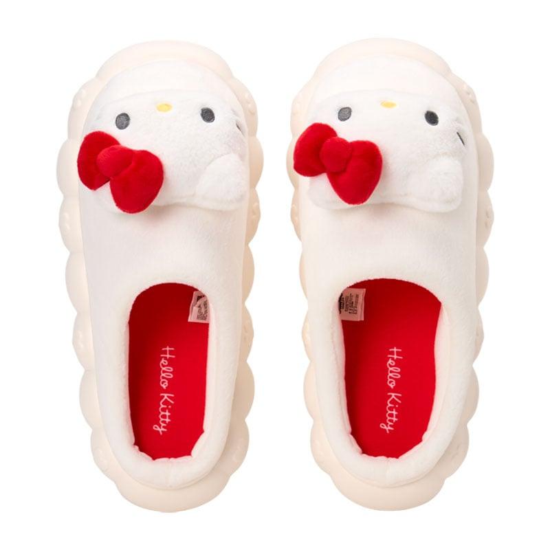 Hello Kitty Adult Mascot Slippers [White]