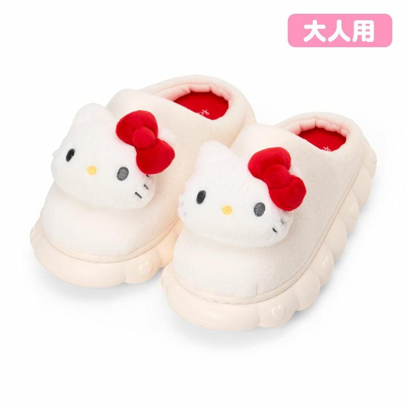 Hello Kitty Adult Mascot Slippers [White]