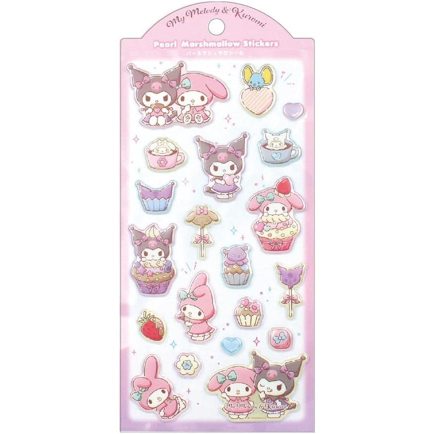 Sanrio Pearl Marshmallow Stickers [Chocolate Flavor]
