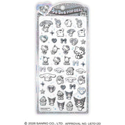 Monochrome Sanrio Pop Seal 3D Sticker