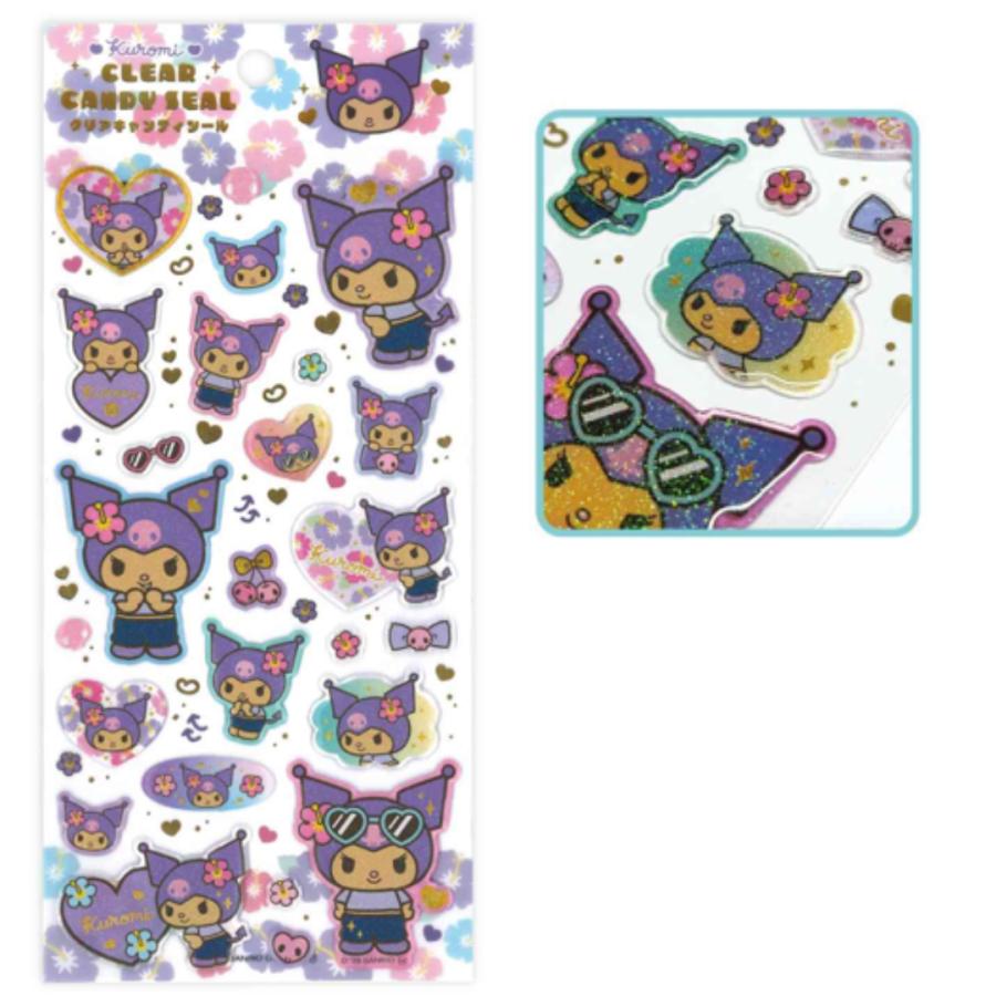 Tan Kuromi Clear Sticker