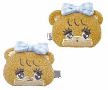 Mikko Illustrations Plush Hair Clip - Latte