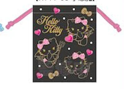 Hello Kitty "Gogo Gal" Drawstring Bag [Black]