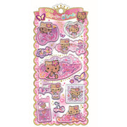 Tan Hello Kitty Water Glitter Sticker
