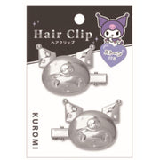 Kuromi Metallic Hair Clips [Silver]