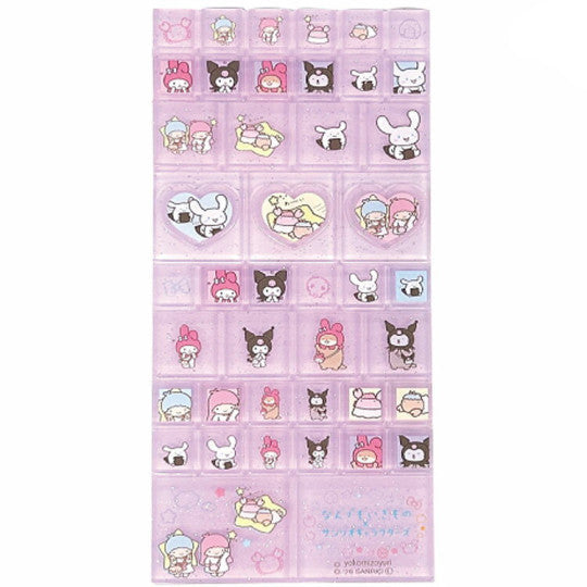 Nandemo Ikimono x Sanrio Characters Tile Stickers [Purple]