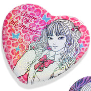Sanrio X Junji My Melody & Kuromi Heart Badge Set