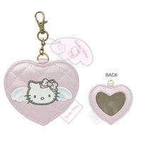 Hello Kitty Angel Quilted Heart Mirror Charm
