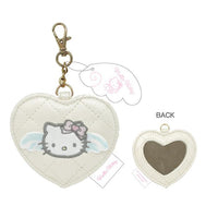 Hello Kitty Angel Quilted Heart Mirror Charm
