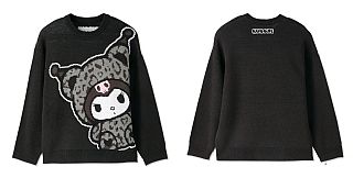 Kuromi Leopard Bear Knit Pullover