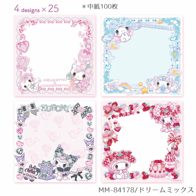 Sanrio Character x Fumika Amenomori Ver.2 Square Memo Pad