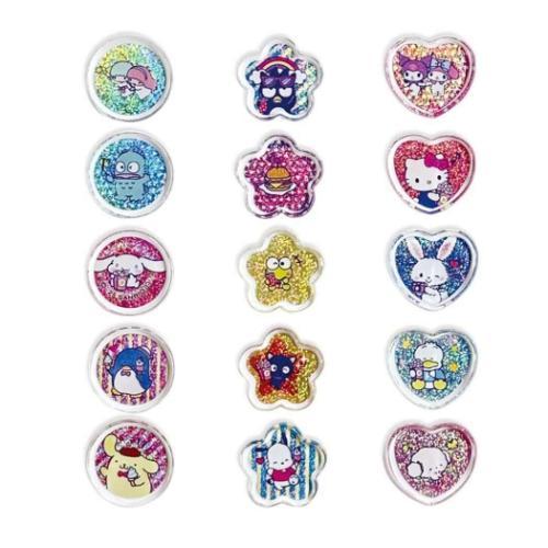 Sanrio "Joyful World Deco" Clear Plump Glitter 3D Sticker Set