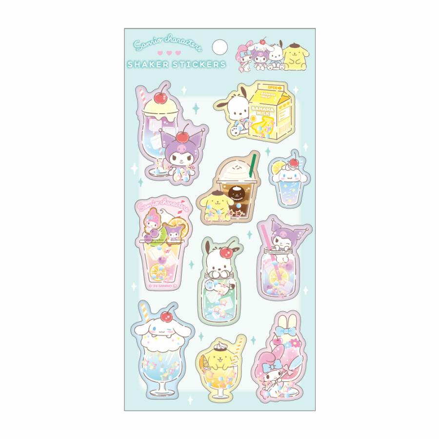 Sanrio Sparkling Drink Shaker Stickers