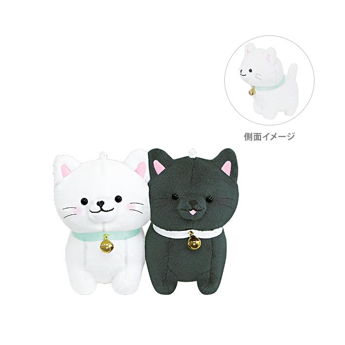 White & Black Cat Nico Plush Mascot Set