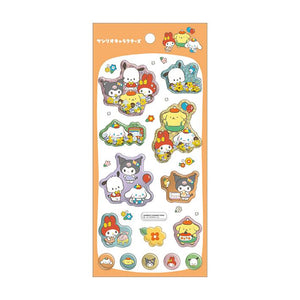 Sanrio Puffy Glitter Retro Orange Stickers