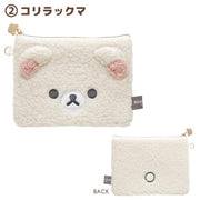 Korilakkuma "BASIC RILAKKUMA Boa Items" Flat Pouch
