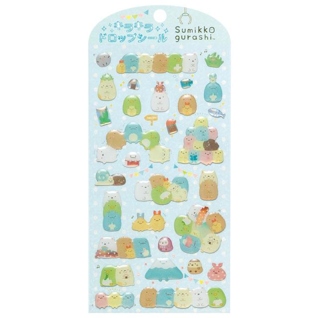 Sumikko Gurashi Blue Glitter Stickers