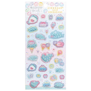 Jinbesan Ice Cream Glitter Clear Sticker Sheet
