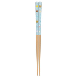 Rilakkuma "Let's All Be Full and Satisfied" Chopsticks [Blue]