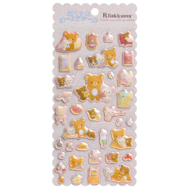 Rilakkuma Puffy Aurora Sticker [Home Sweet Home]