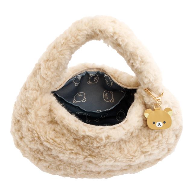 Rilakkuma "BASIC RILAKKUMA Boa Items" Fluffy One-Handle Bag