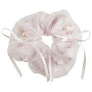 Sugarcocomuu "White Tulle Ribbon" Scrunchie