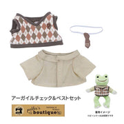 Pickles the Frog Plush Argyle Checked Vest