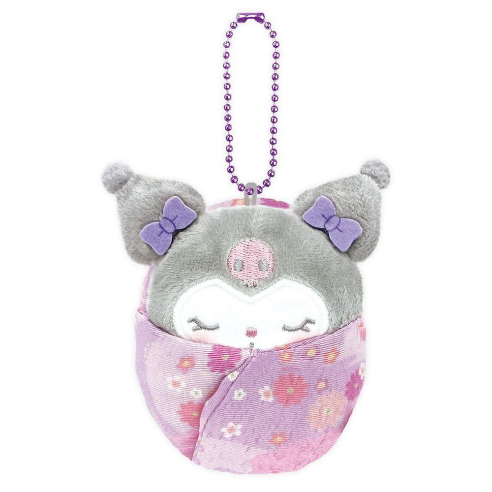 Kuromi Swaddle Japanese Pattern Mascot Plush
