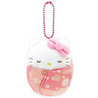 Hello Kitty Swaddle Japanese Pattern Mascot Plush