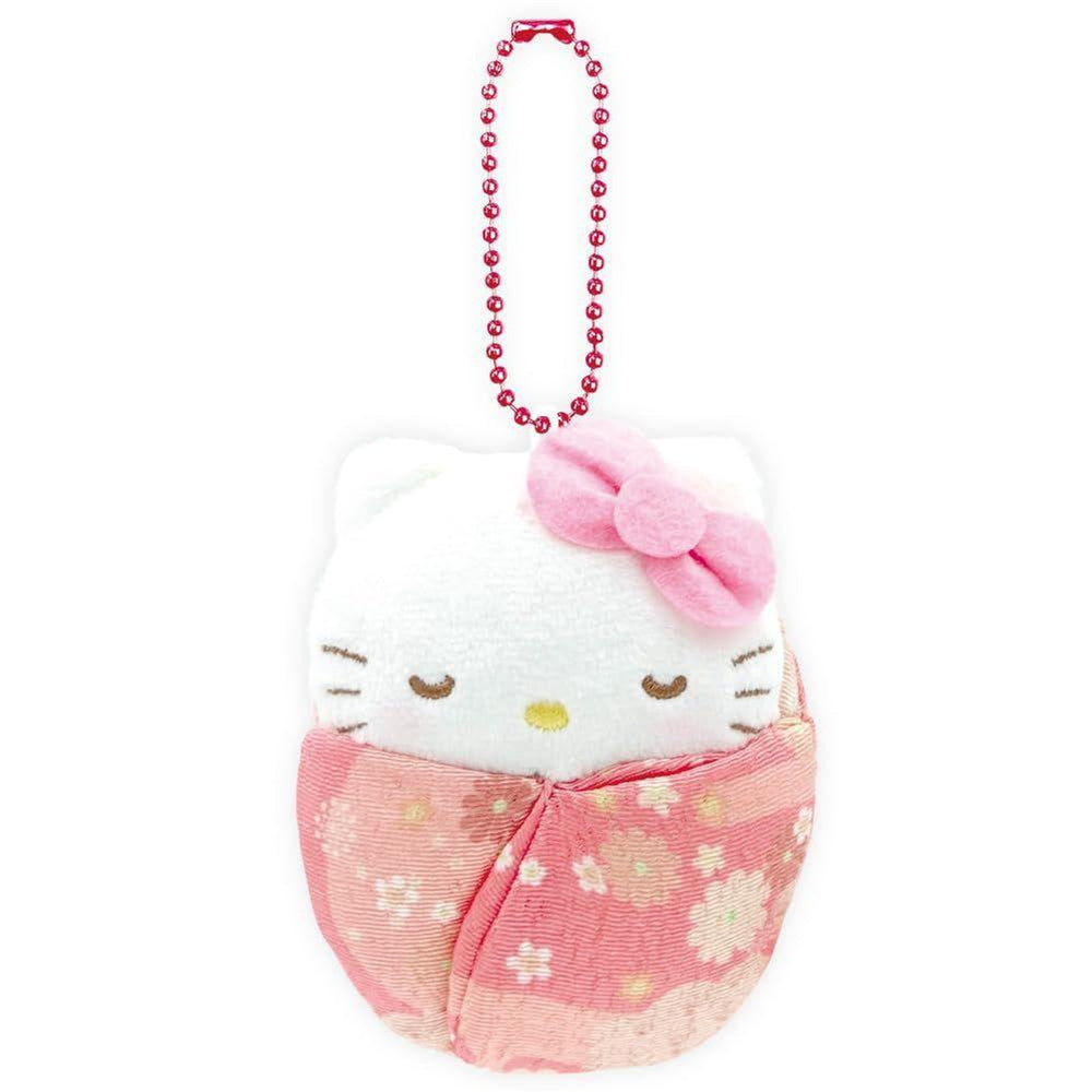 Hello Kitty Swaddle Japanese Pattern Mascot Plush