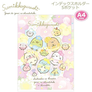 Sumikko Gurashi Zassou Fairy Flower Garden 5 Pocket Folder Pink