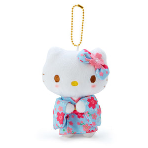 Hello Kitty Sakura Kimono Plush Mascot [Blue]