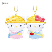 Hello Kitty & Mimmy Magnet Mascot Plush - School