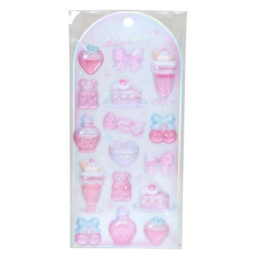 Clear Gem Water Stickers [Strawberry]