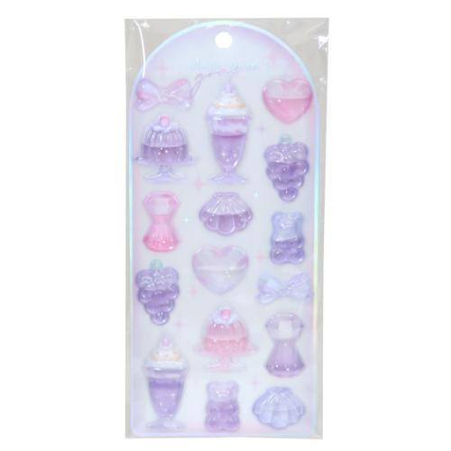 Clear Gem Water Stickers [Grape]