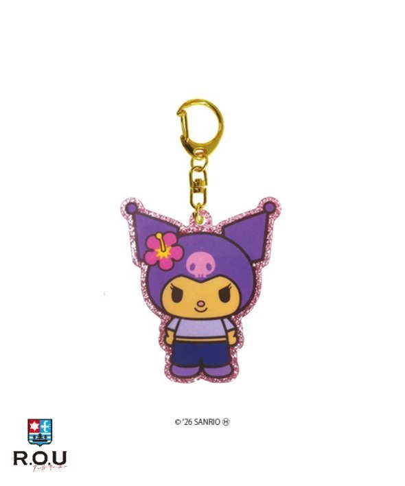 Tan Kuromi Acrylic Keychain