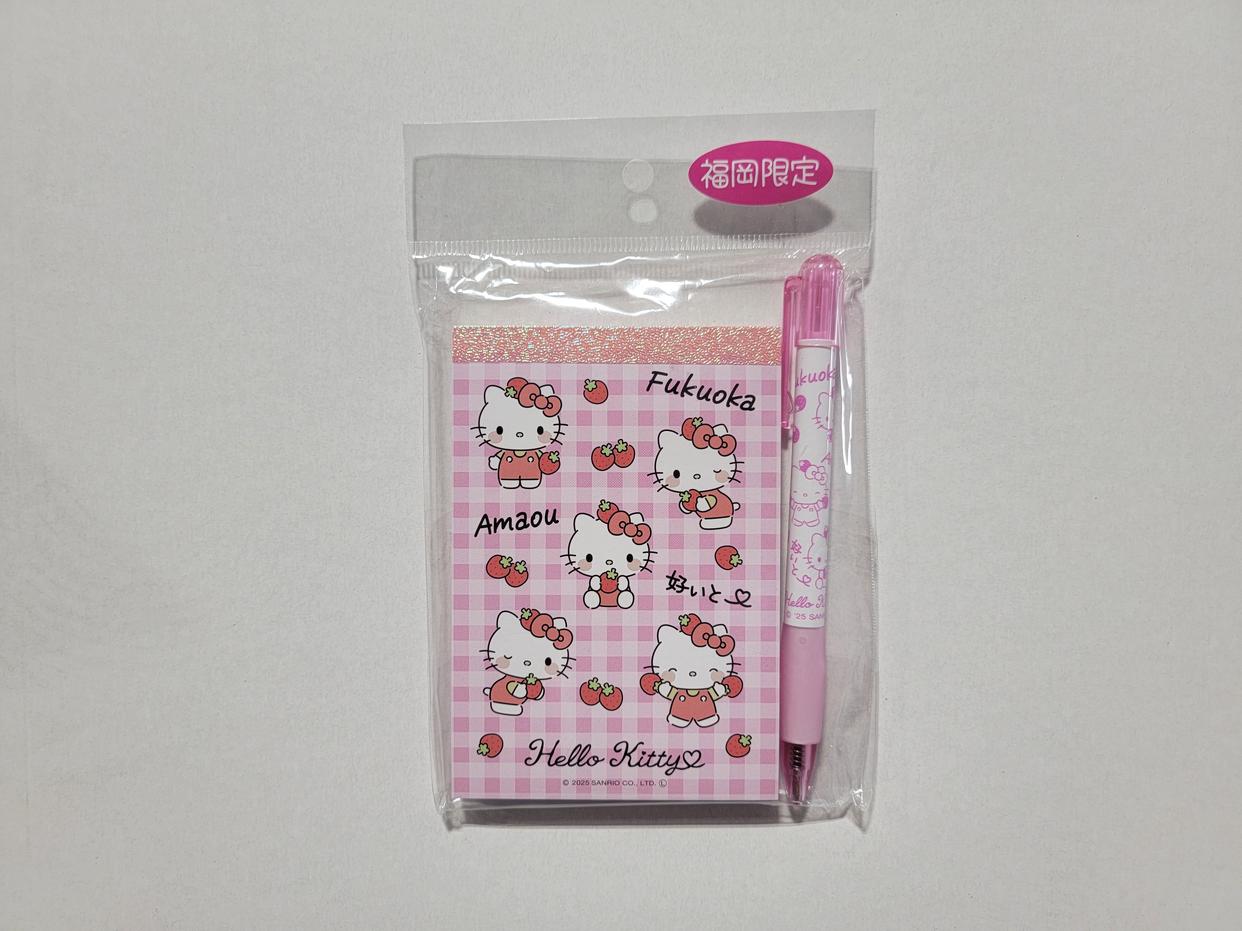 Hello Kitty Fukuoka Notebook and Pen Set
