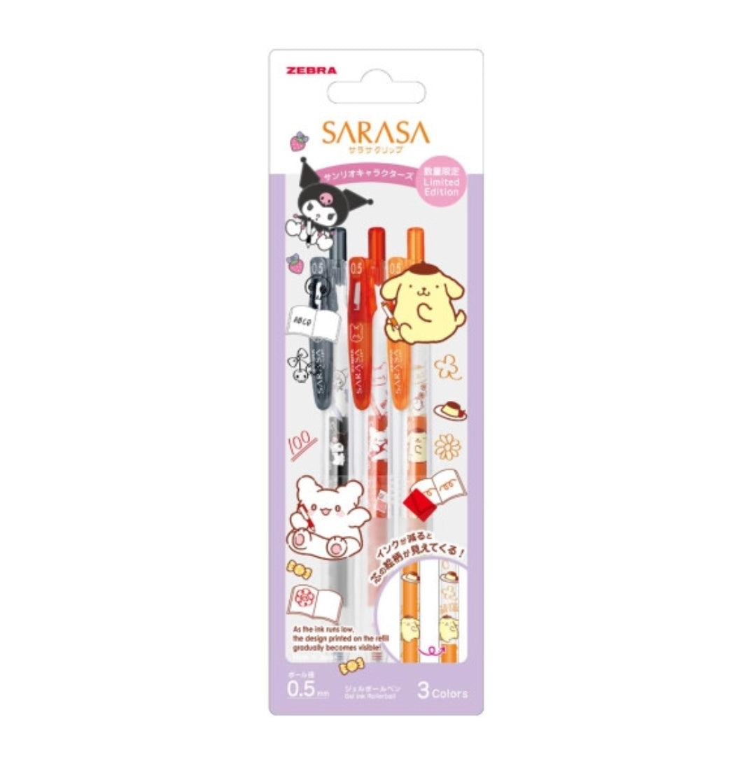 Sanrio Characters Limited Edition Zebra Sarasa 0.5mm Gel Pen Set